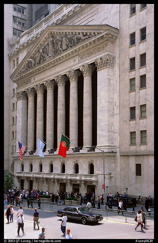 Wall Street stock exchange. New York City, USA