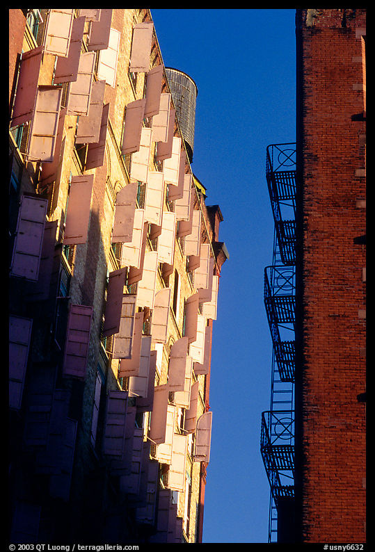 Shutters on a facade. New York City, USA