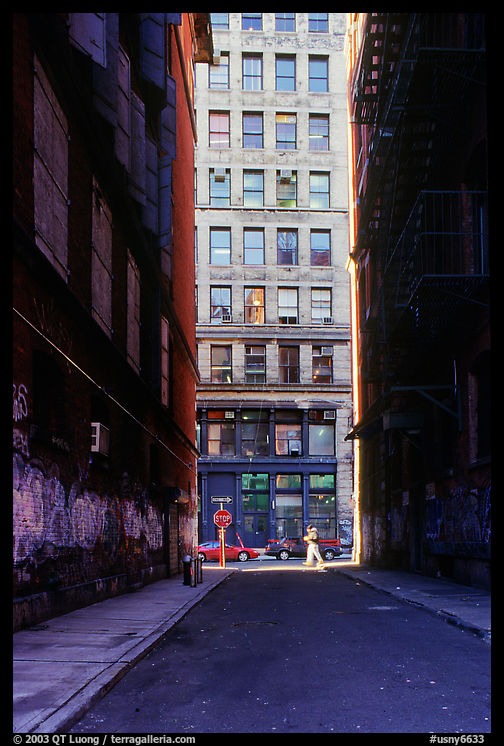 Narrow street. New York City, USA