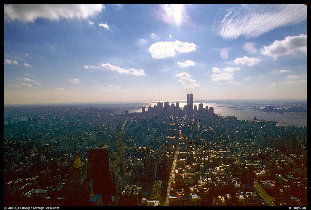Midtown and Lower Manhattan seen from the Empire State Building, afternoon. New York City, USA