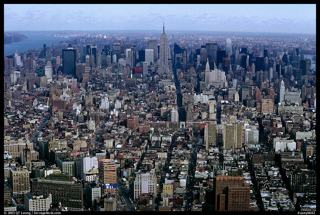 Midtown and Upper Manhattan, seen from the World Trade Center. New York City, USA