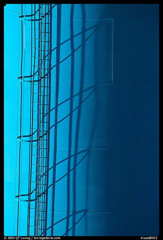 Blue water tower. South Dakota, USA