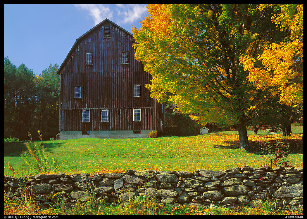 Lee Farm on Ridge Road. Vermont, New England, USA