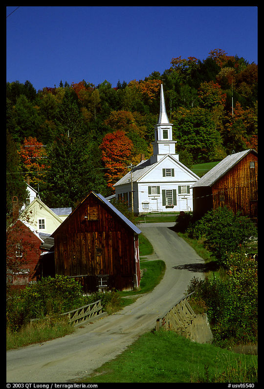 Waits River church. Vermont, New England, USA