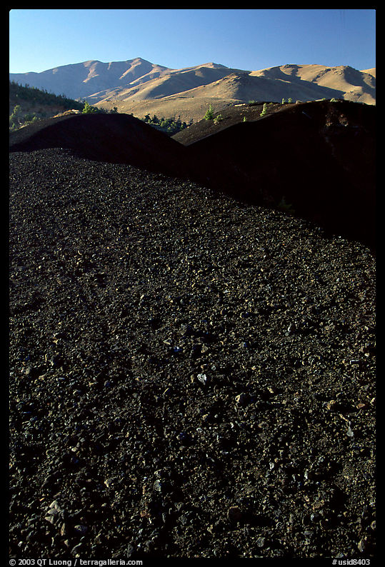 Dark pumice, Craters of the Moon National Monument. Idaho, USA