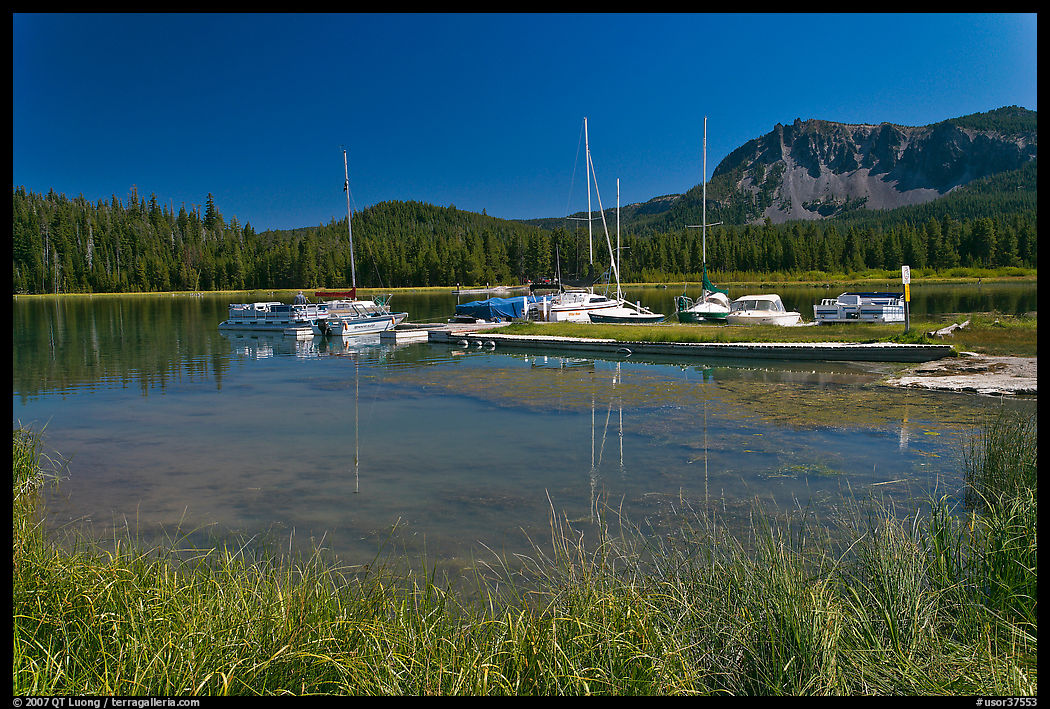 Marina, Paulina Lake. Newberry Volcanic National Monument, Oregon, USA