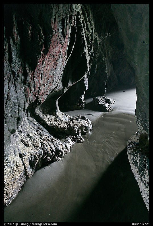 Inside seacave. Bandon, Oregon, USA