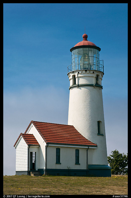 Cape Bianco Lighthouse tower. Oregon, USA