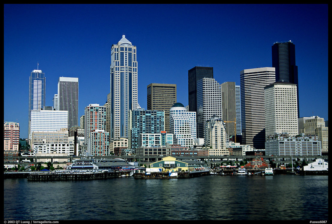 Seattle skyline seen from the water. Seattle, Washington
