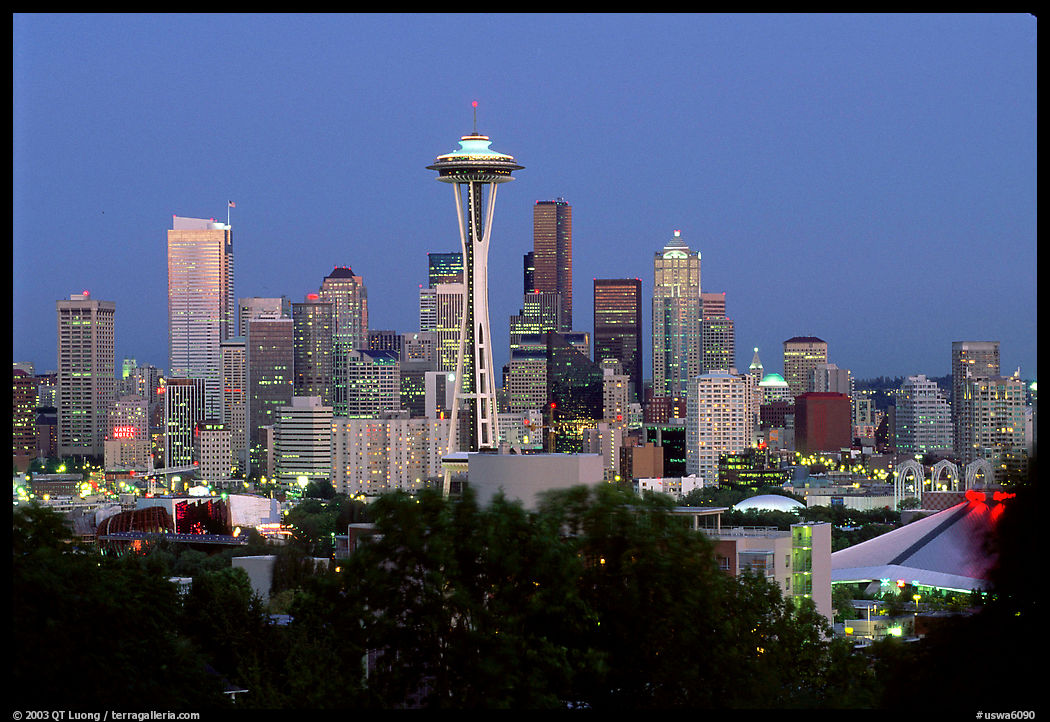 Seattle skyline at dusk. Seattle, Washington