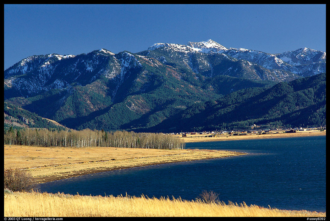 Palissades Reservoir and Snake Range. Wyoming, USA