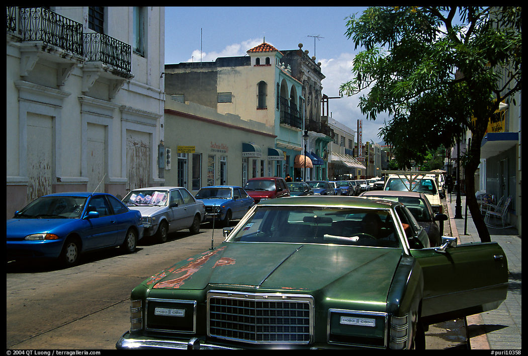 Old car in a street, Ponce. Puerto Rico