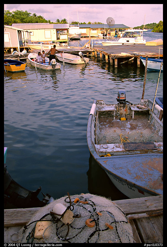Small boat harbor, La Parguera. Puerto Rico