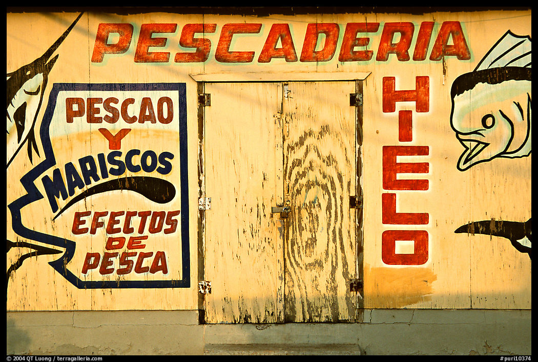 Wall of a fishery, La Parguera. Puerto Rico
