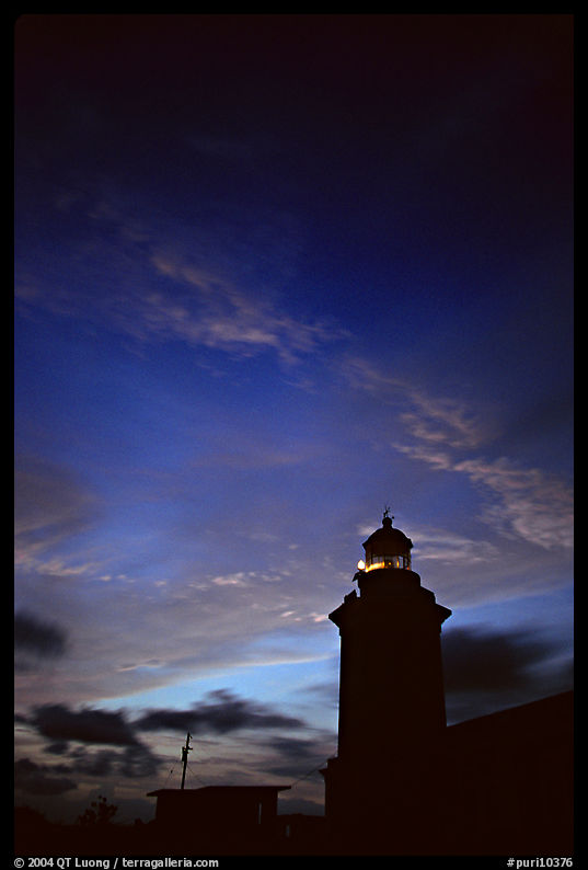 Lighthouse at dusk, Cabo Rojo. Puerto Rico
