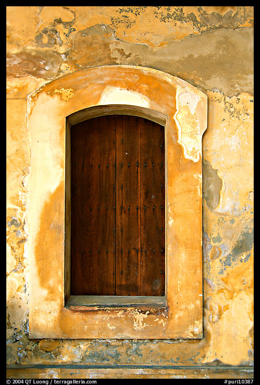 Door in El Morro Fortress. San Juan, Puerto Rico