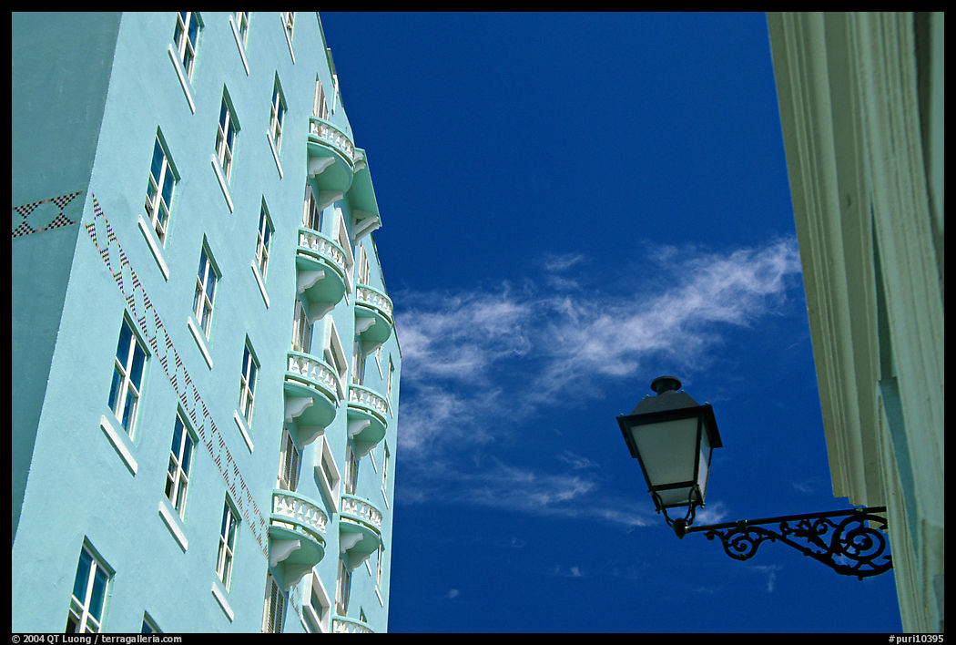 Buildings painted in pastel colors. San Juan, Puerto Rico