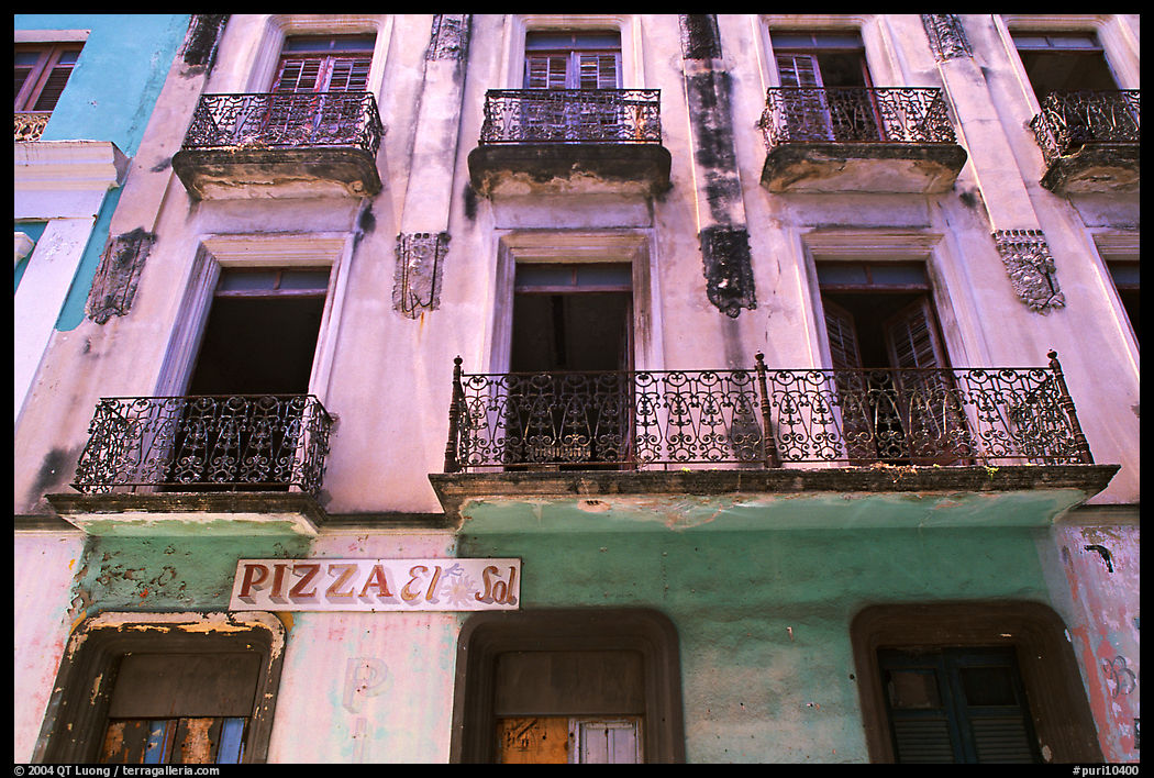 Facade of old house. San Juan, Puerto Rico