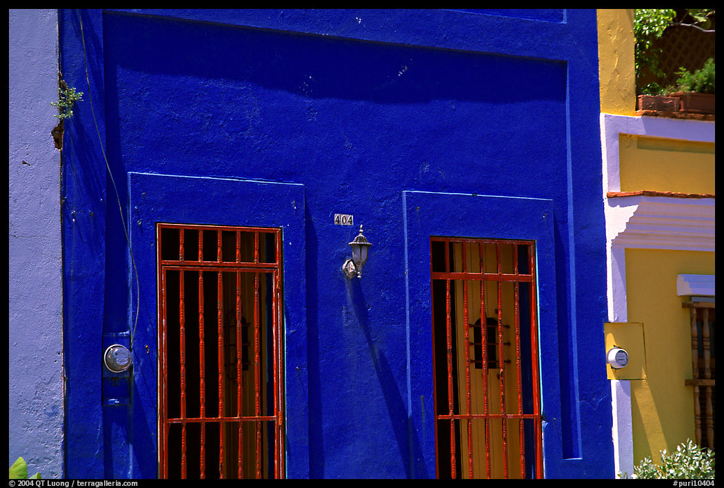 Doors and blue walls. San Juan, Puerto Rico