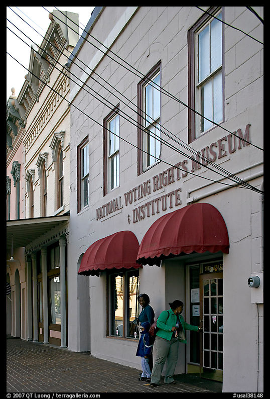 Entrance of National Voting Rights Museum. Selma, Alabama, USA