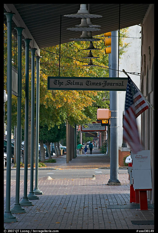 Gallery in front of the Selma Times Journal building. Selma, Alabama, USA