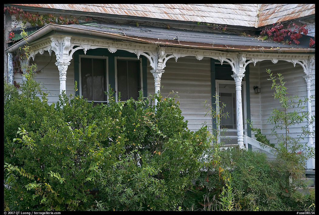 House with crooked porch. Selma, Alabama, USA