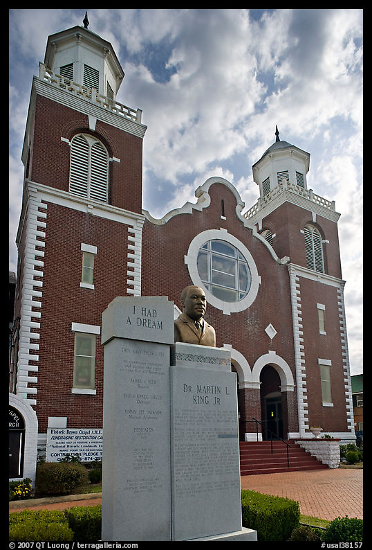 Selma-Montgomery march memorial and Brown Chapel. Selma, Alabama, USA