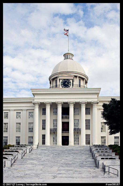 State Capitol and stairs. Montgomery, Alabama, USA