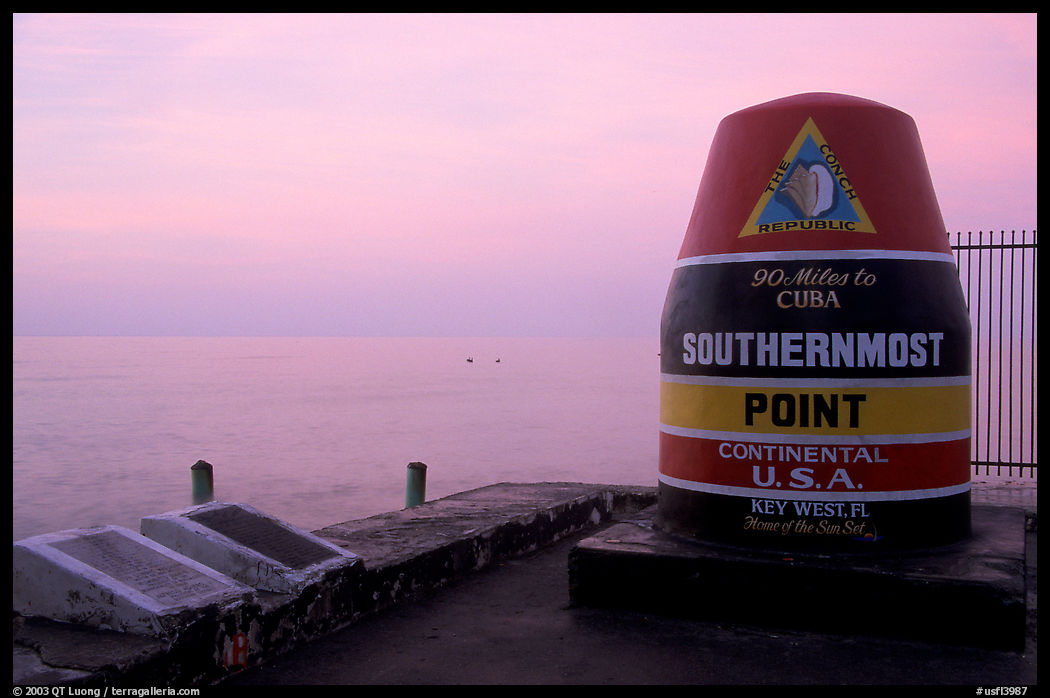 Southermost point in the continental US. Key West, Florida, USA