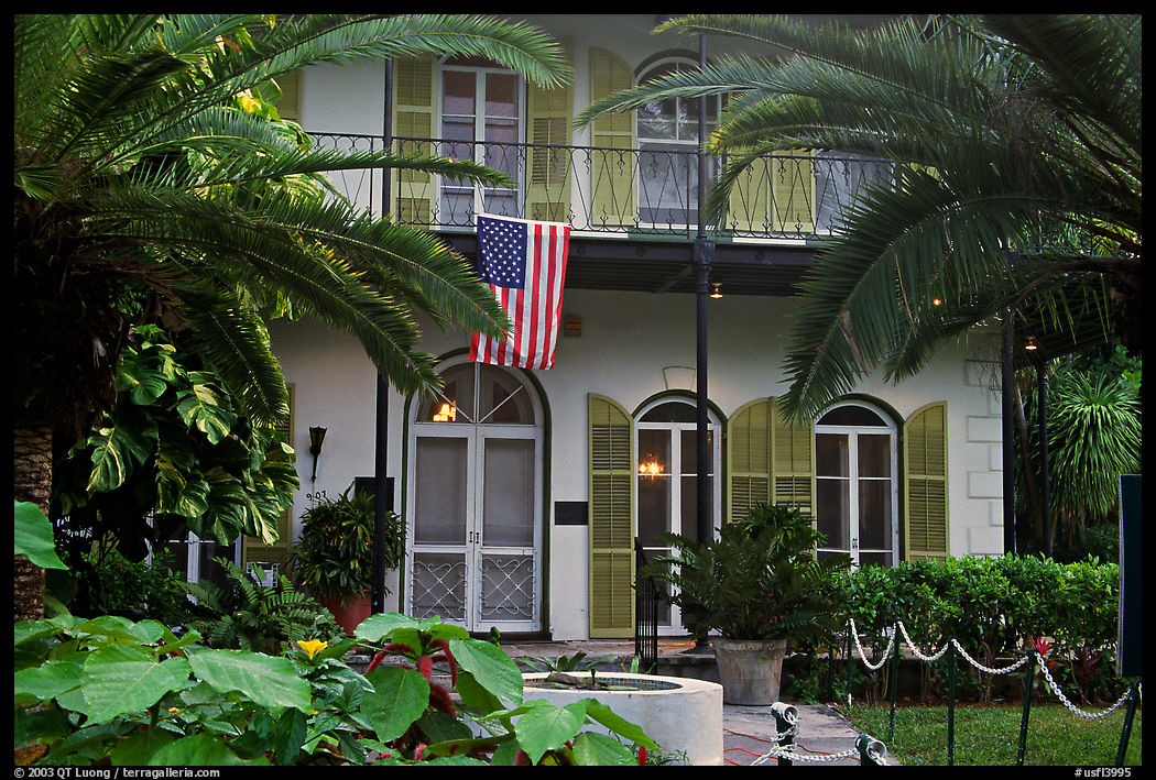 Facade of Hemingway's house. Key West, Florida, USA