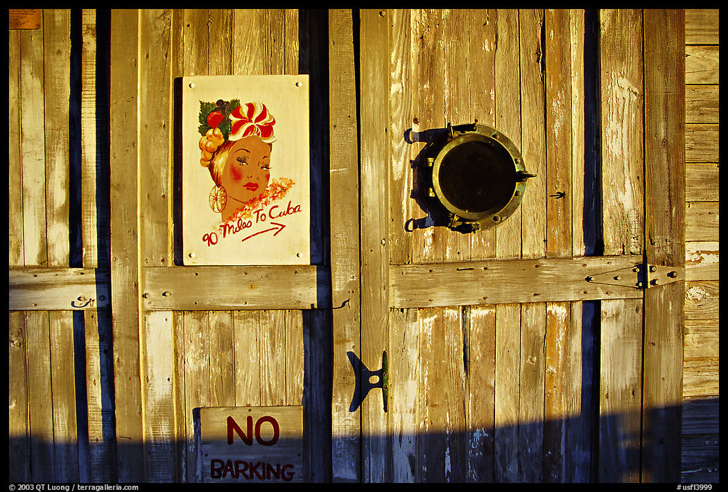 Wooden door. Key West, Florida, USA