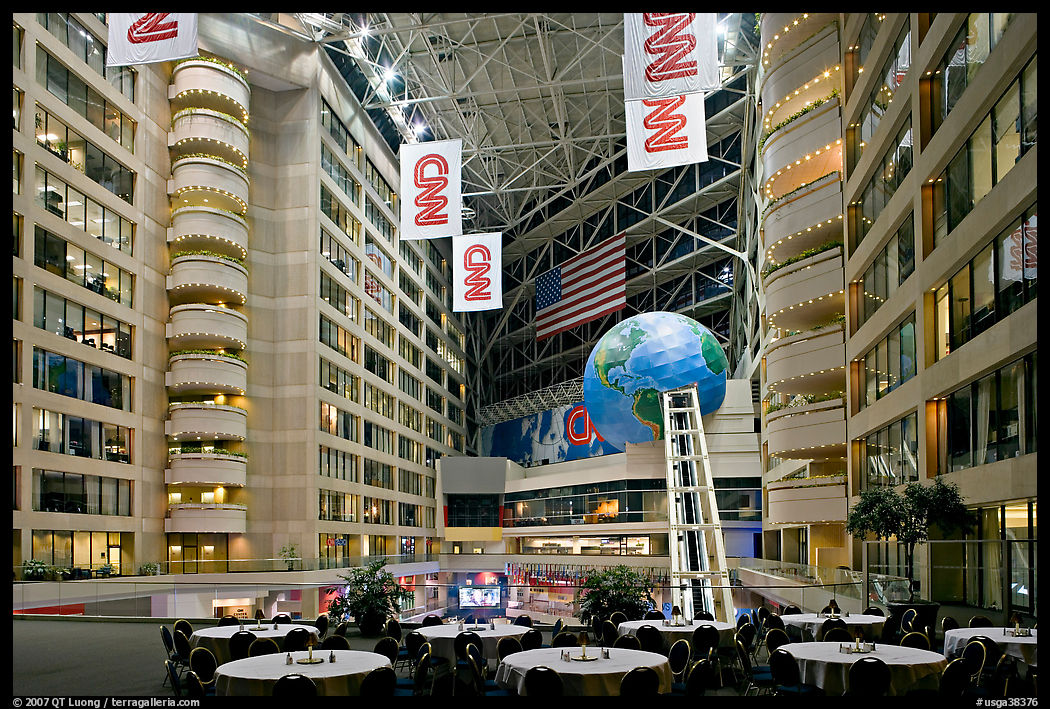 Atrium inside CNN Center. Atlanta, Georgia, USA