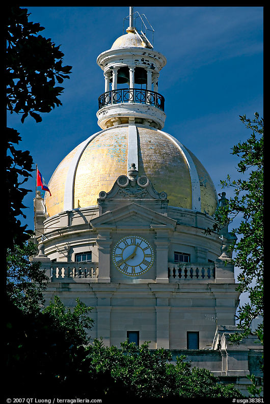 Dome of City Hall. Savannah, Georgia, USA