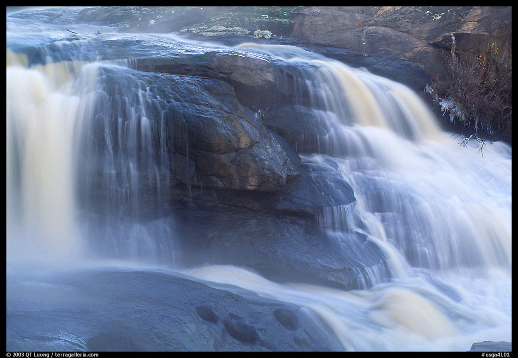 Waterfall at sunrise in High Falls State Park. Georgia, USA