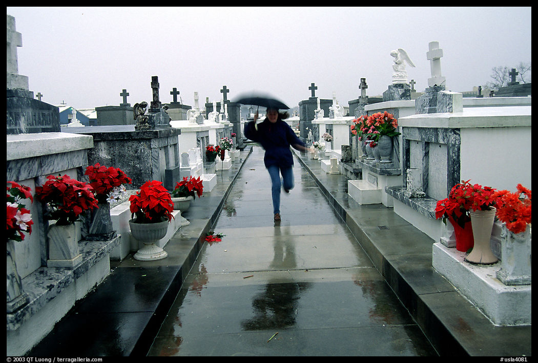 Rain in Saint Louis cemetery. New Orleans, Louisiana, USA