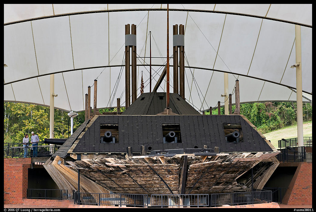 Ironclad union gunboat Cairo, Vicksburg National Military Park. Vicksburg, Mississippi, USA