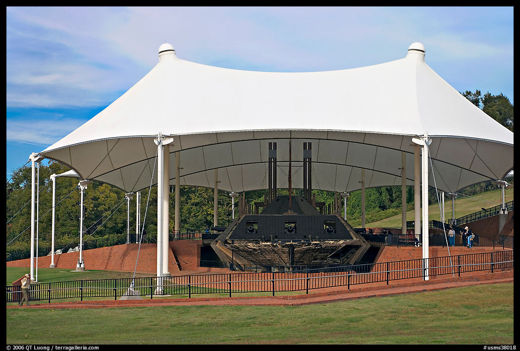USS Cairo, a ironclad union gunboat sunk by a mine, Vicksburg National Military Park. Vicksburg, Mississippi, USA