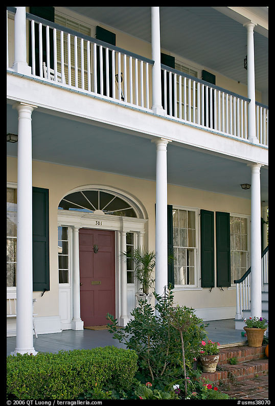 Facade of Griffith-McComas house. Natchez, Mississippi, USA