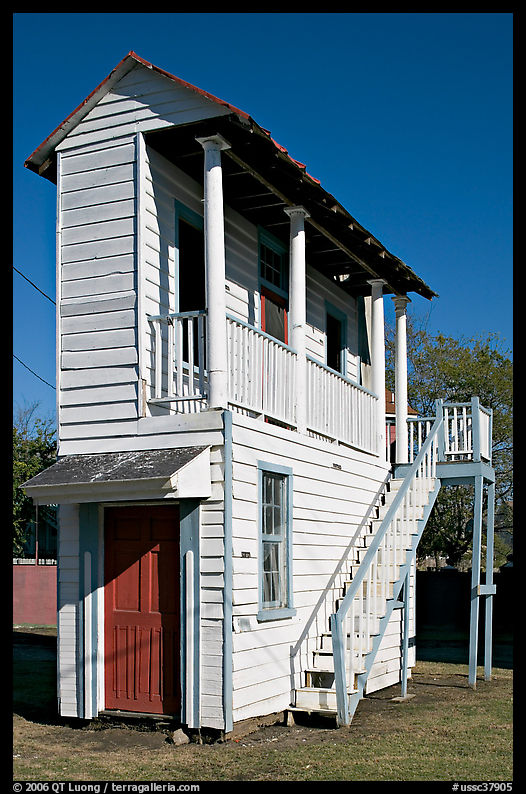Shallow house paroding the Charleston style. Charleston, South Carolina, USA