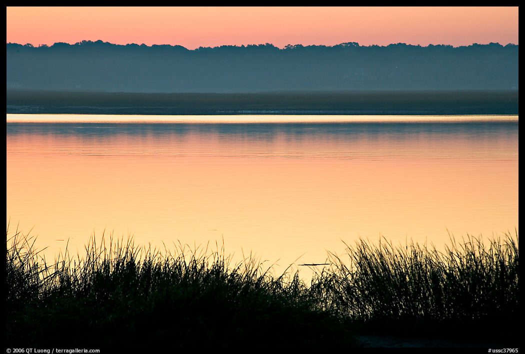 Beaufort Bay at sunrise. Beaufort, South Carolina, USA