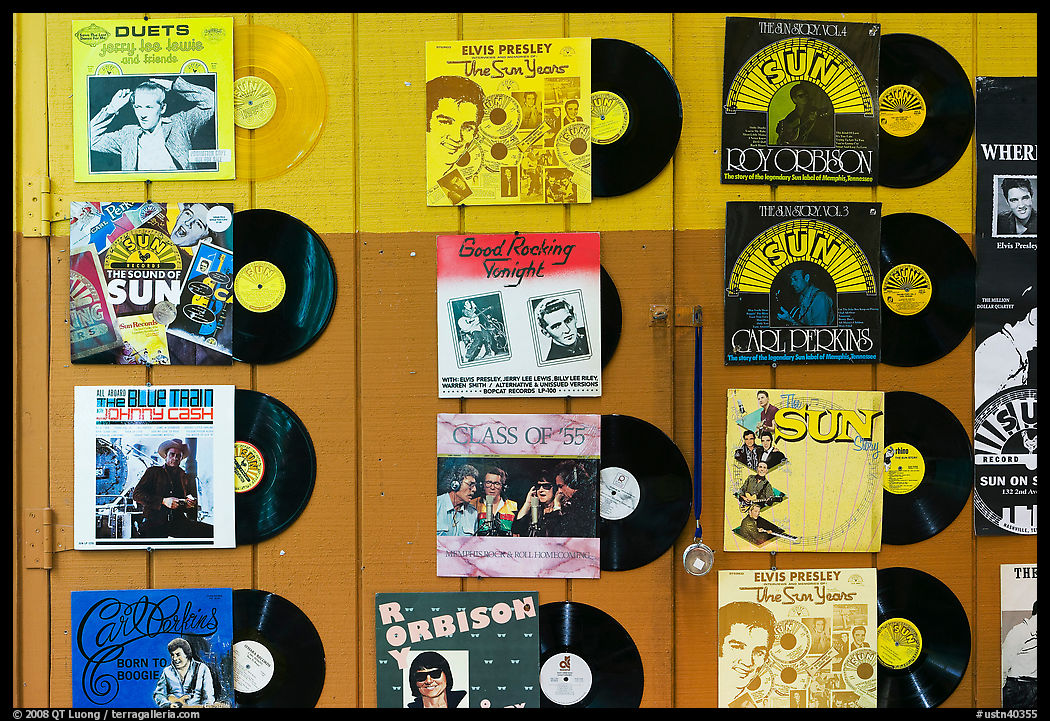 Historic vinyl records. Nashville, Tennessee, USA