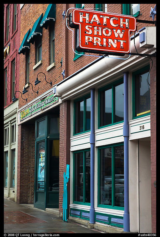 Hatch Show print poster print shop. Nashville, Tennessee, USA