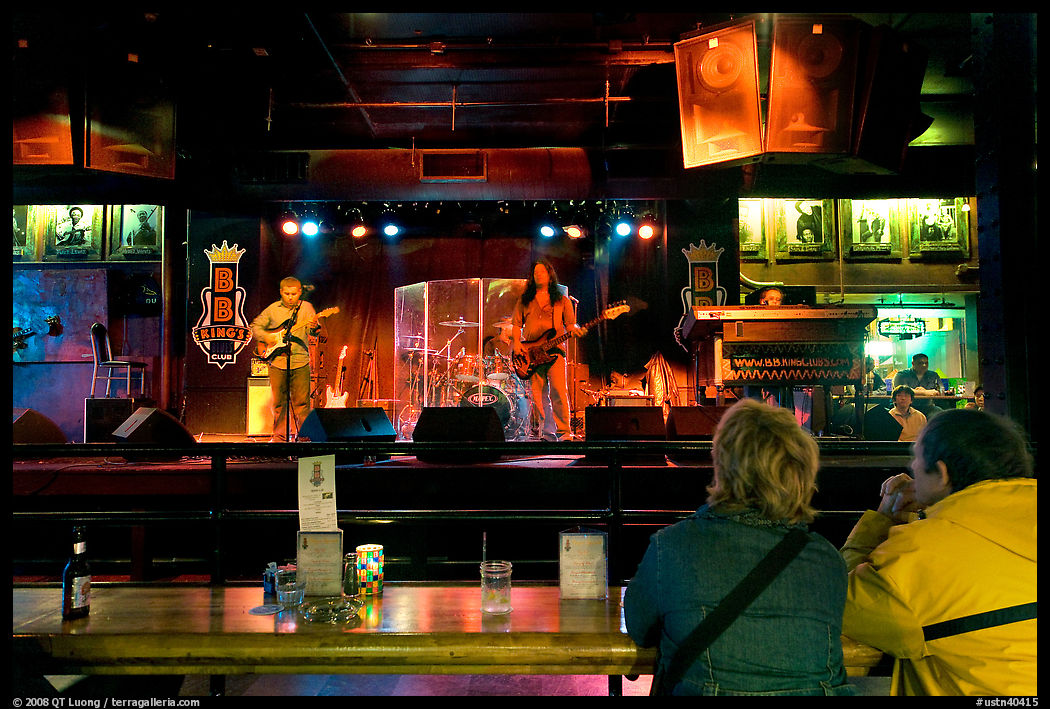 Live musical performance in Beale Street bar. Memphis, Tennessee, USA
