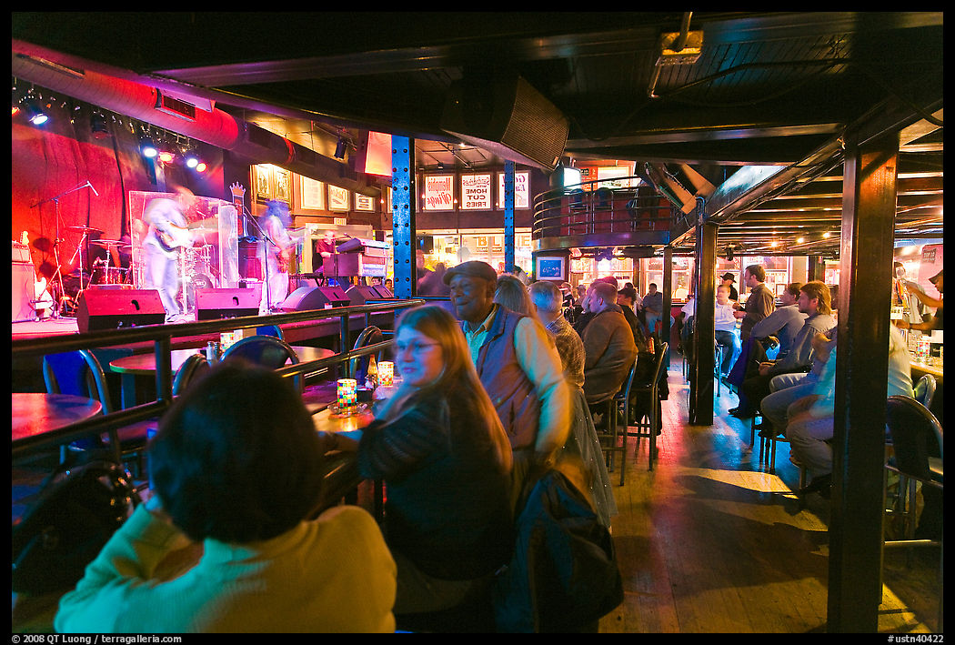 Bar with live music in Beale Street. Memphis, Tennessee, USA