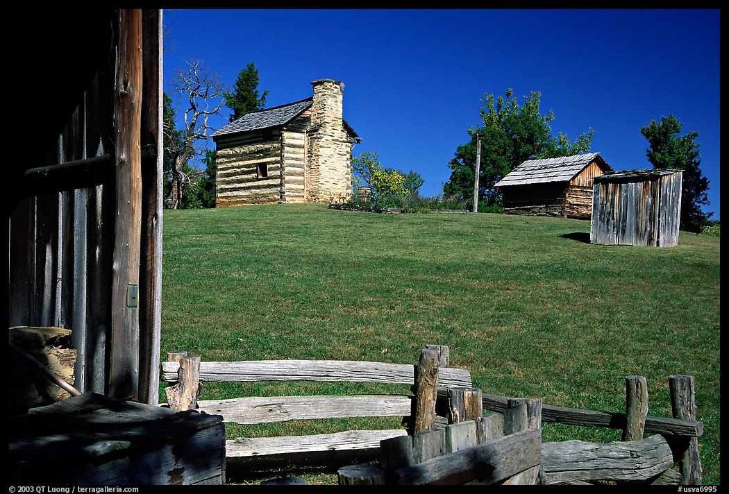 Cabins, Booker T. Washington National Monument. Virginia, USA
