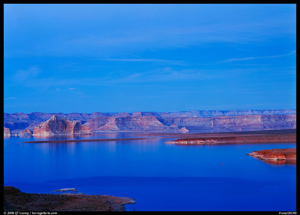 Lake Powell, blue hour. Arizona, USA
