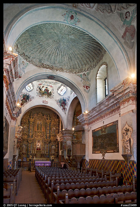 Chapel, San Xavier del Bac Mission. Tucson, Arizona, USA