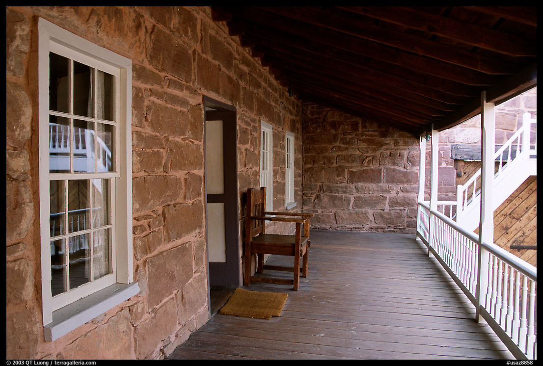 Interior porch of Winsor Castle. Pipe Spring National Monument, Arizona, USA