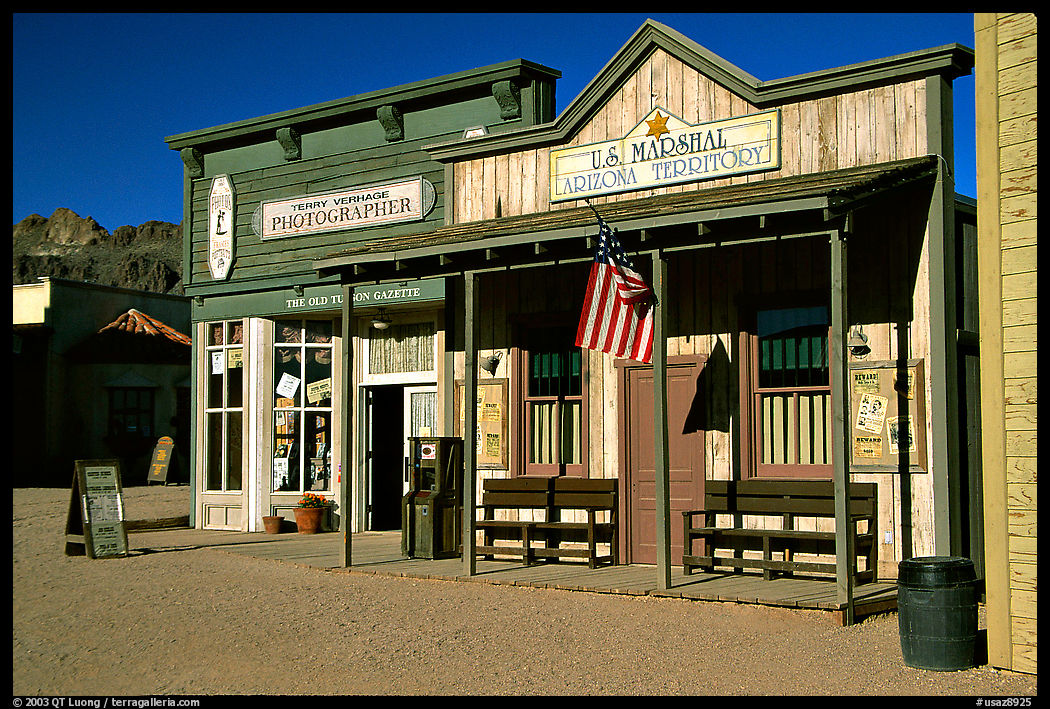 Old west style buildings, Old Tucson Studios. Tucson, Arizona, USA