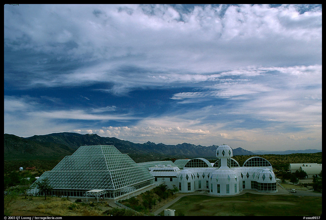 View of the complex. Biosphere 2, Arizona, USA